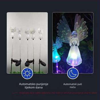 Solarna lampica anđela za vanjski dvorište, IP65, 5W, 6–12 h