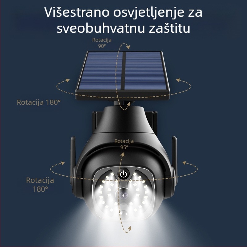 Solarno vanjsko LED svjetlo s senzorom pokreta, IP65, 6W, 5V, model K23