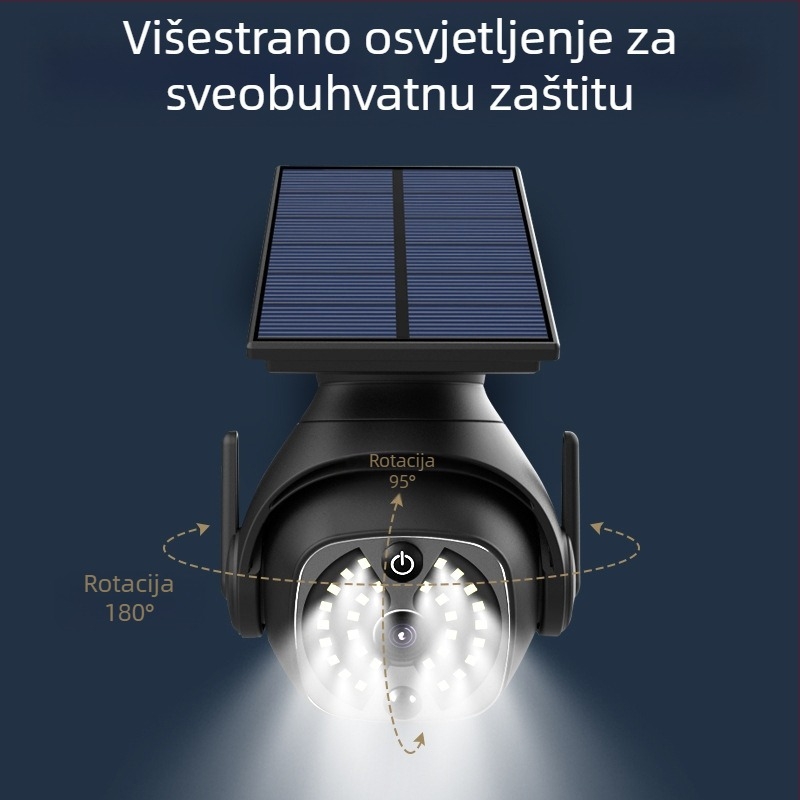 Solarno vanjsko LED svjetlo s senzorom pokreta, IP65, 6W, 5V, model K23
