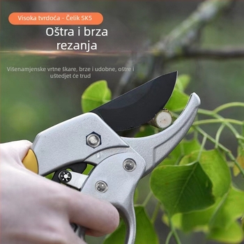 Škare za grane za vrt i cvijeće, za podrezivanje debelih grana voćaka, s zaštitnikom oštrice i ergonomski ručkom