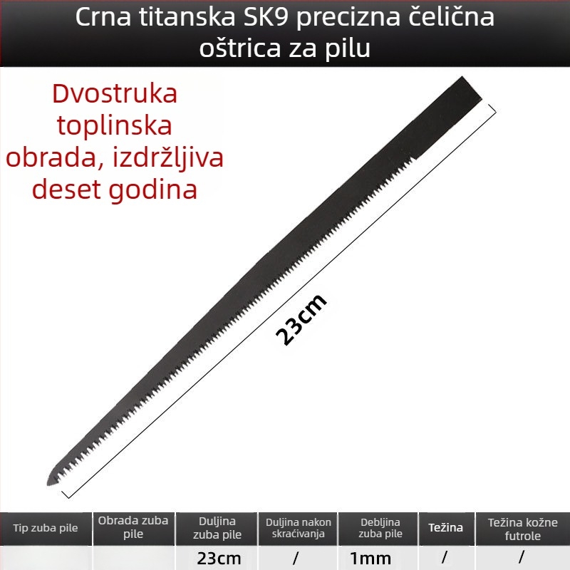 Ručna sklopiva pila za rezanje drveta – trodijelni set za vanjsku upotrebu, SK9 list, Kyushu Garden