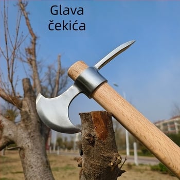 Set alata za preživljavanje od nehrđajućeg čelika: ledena sjekira, ledeni klin, križni klin, planinski alat