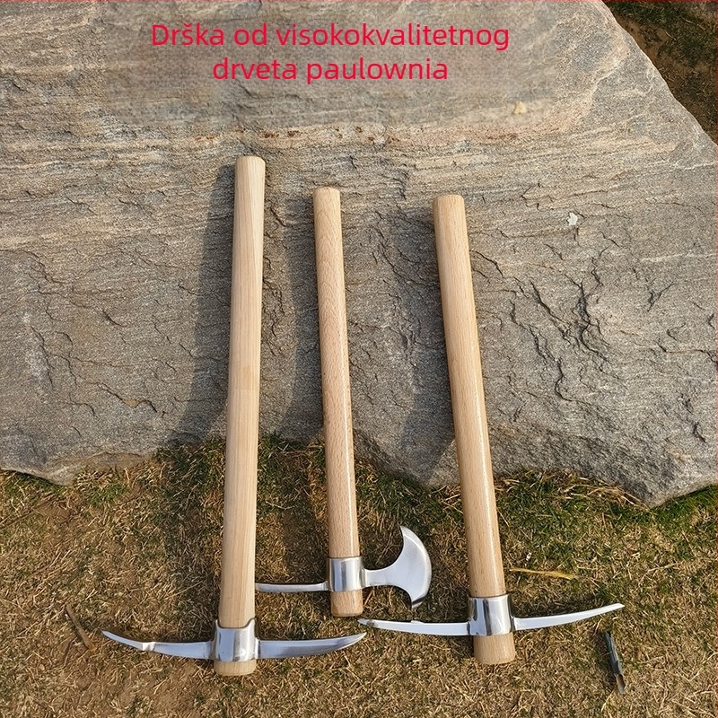 Set alata za preživljavanje od nehrđajućeg čelika: ledena sjekira, ledeni klin, križni klin, planinski alat