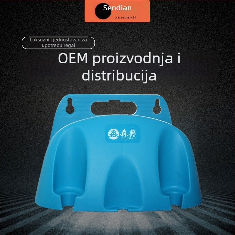 Držač za skladištenje vodovodnih cijevi i držač vodne pištolje za pranje automobila, zidni bez bušenja, podržava do 30 m namotanih cijevi, PP materijal, model Sd-3100 (uključeni pribor za montažu)