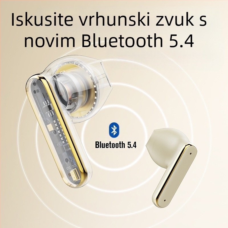 Bežične Bluetooth slušalice za uho s redukcijom buke, digitalni zaslon, privatni model, Bluetooth 5.4