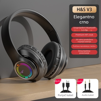 Bluetooth bežični headset, 3,5 mm jack, raspon frekvencija 20 Hz–20 kHz, 1 m kabel, ugrađeni mikrofon