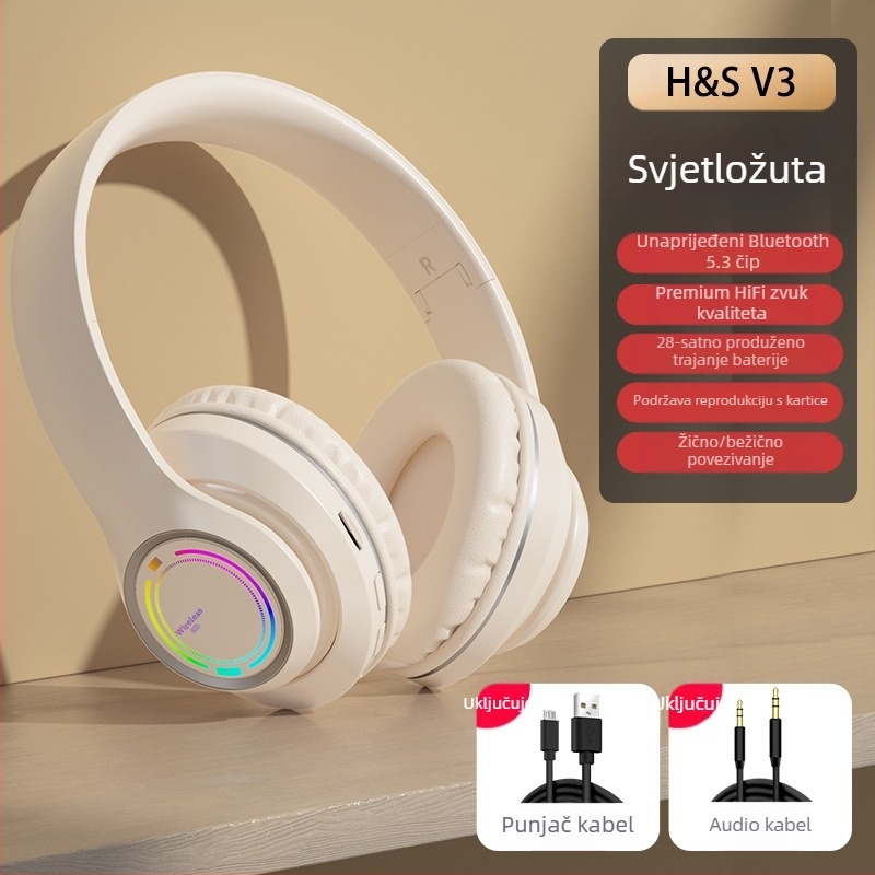 Bluetooth bežični headset, 3,5 mm jack, raspon frekvencija 20 Hz–20 kHz, 1 m kabel, ugrađeni mikrofon