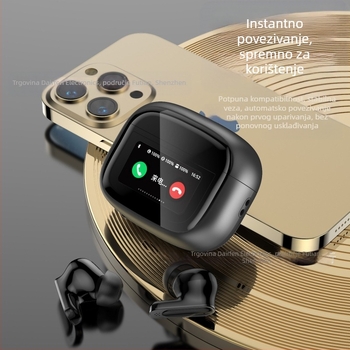 In-ear bežične Bluetooth slušalice s ANC+ENC i dodirnim zaslonom, Bluetooth 5.3, IPX5, domet 10 m, trajanje baterije 4–8 sati, stereo