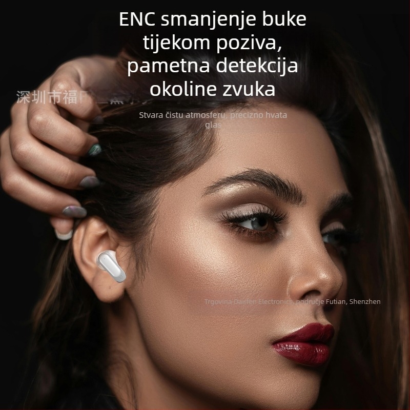 In-ear bežične Bluetooth slušalice s ANC+ENC i dodirnim zaslonom, Bluetooth 5.3, IPX5, domet 10 m, trajanje baterije 4–8 sati, stereo
