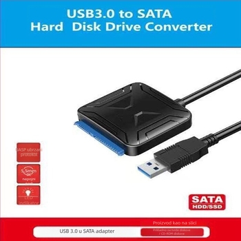 USB 3.0 na SATA podatkovni kabel uz IS621 čip, bakreno jezgro, 500 MB/s, približno 47 cm