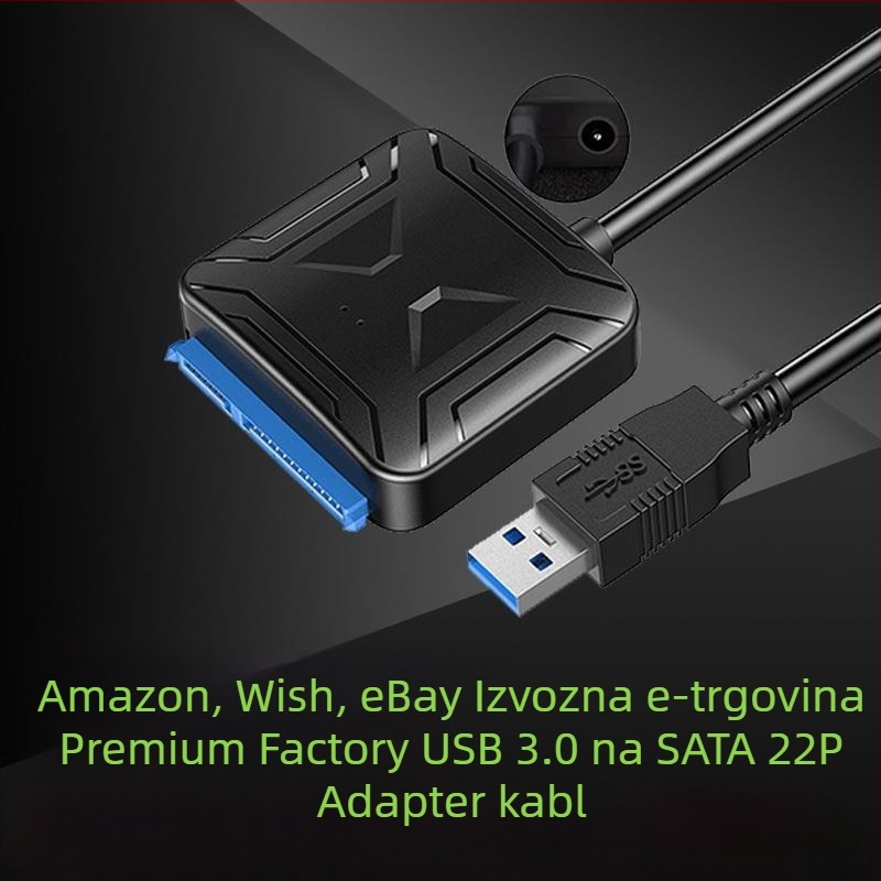 USB 3.0 na SATA podatkovni kabel uz IS621 čip, bakreno jezgro, 500 MB/s, približno 47 cm