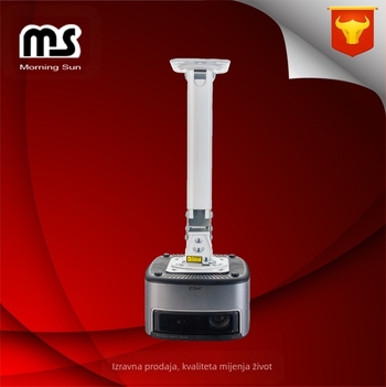 H300 zidni držač projektora, višenamjenski, za ured i dom, aluminijska legura cijev + hladno valjana ploča, 1,1 kg