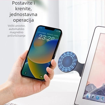 Huarui Sheng MagSafe bežični držač za notebook – univerzalni plastični stalak s bežičnim punjenjem (Mogućnost prilagodbe)