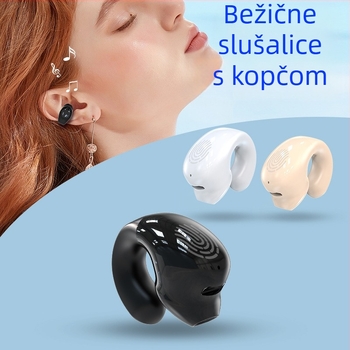 Bežične Bluetooth slušalice s klipom za uho, IPX7 vodootporne, domet 10 m, Bluetooth 5.0, baterija 4–8 h, niska latencija za e-sportove