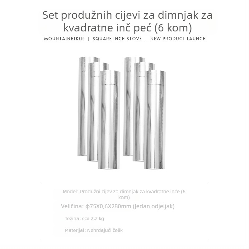 Mountain Guest štednjak za kampiranje - prijenosni štednjak od nehrđajućeg čelika 201, za kuhanje na otvorenom