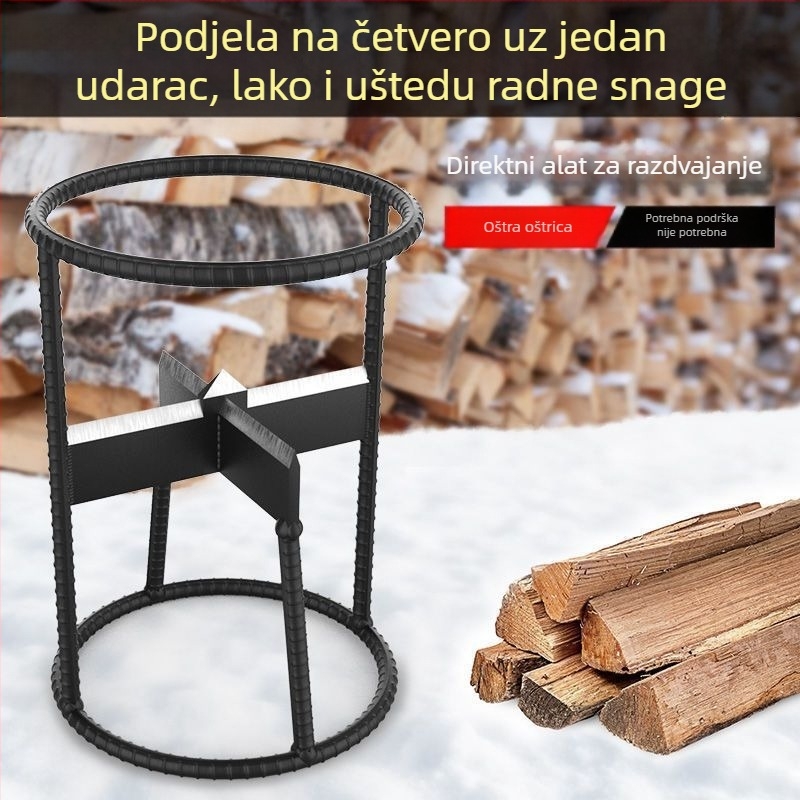 Automatska stroj za cijepanje drva i rezanje – Trodjelni set, mangan čelik