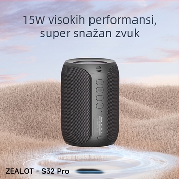 Prijenosni Bluetooth zvučnik s subwooferom za vanjsku upotrebu - 16W, frekvencijski raspon 100 Hz-20 kHz, SNR ≥75 dB, IPx3, ugrađena baterija 2000-4000 mAh