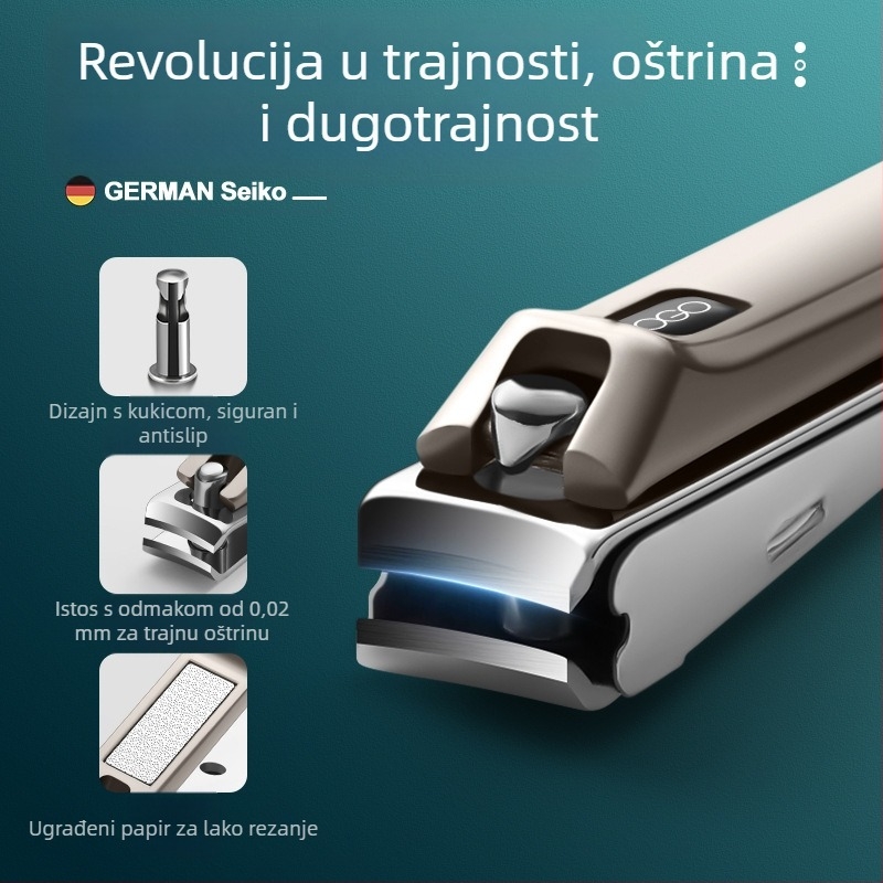 BTCLNTOS kliješta za nokte, dizajn protiv prskanja, plosna usta, karbonsko čeliko i cink-aluminijska legura