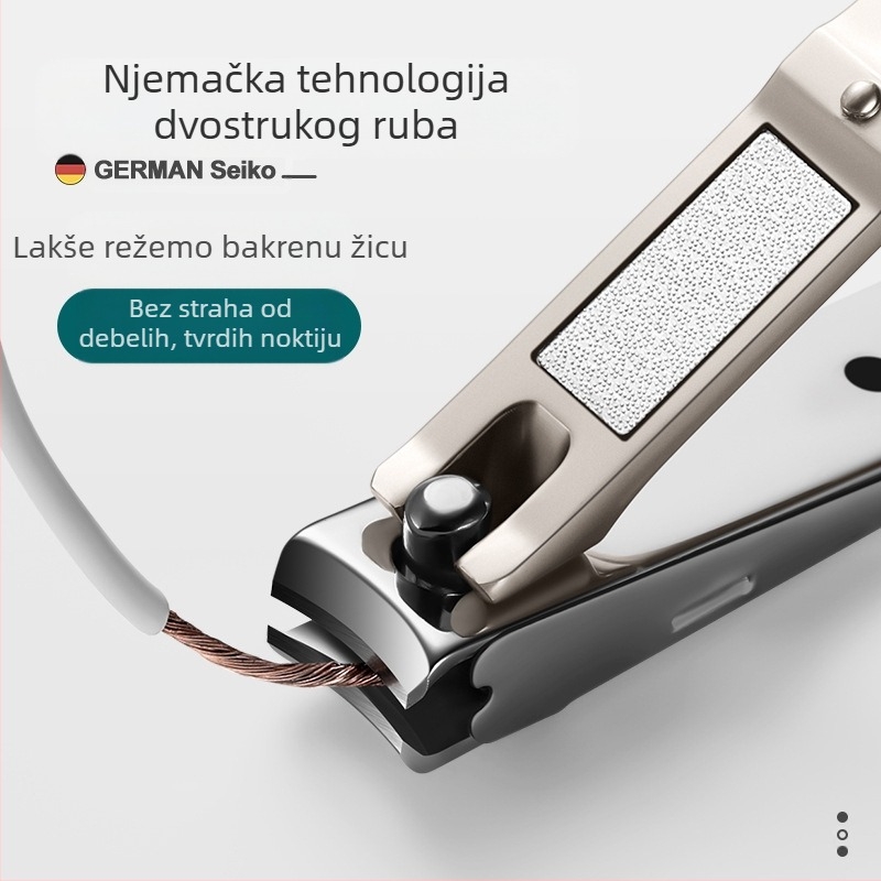 BTCLNTOS kliješta za nokte, dizajn protiv prskanja, plosna usta, karbonsko čeliko i cink-aluminijska legura