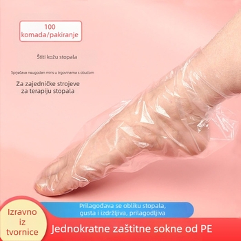 Jednokratne plastične navlake za stopala, protuklizne, debljina 0,08 mm, uz uzorak, 90 g, 100 komada u pakiranju