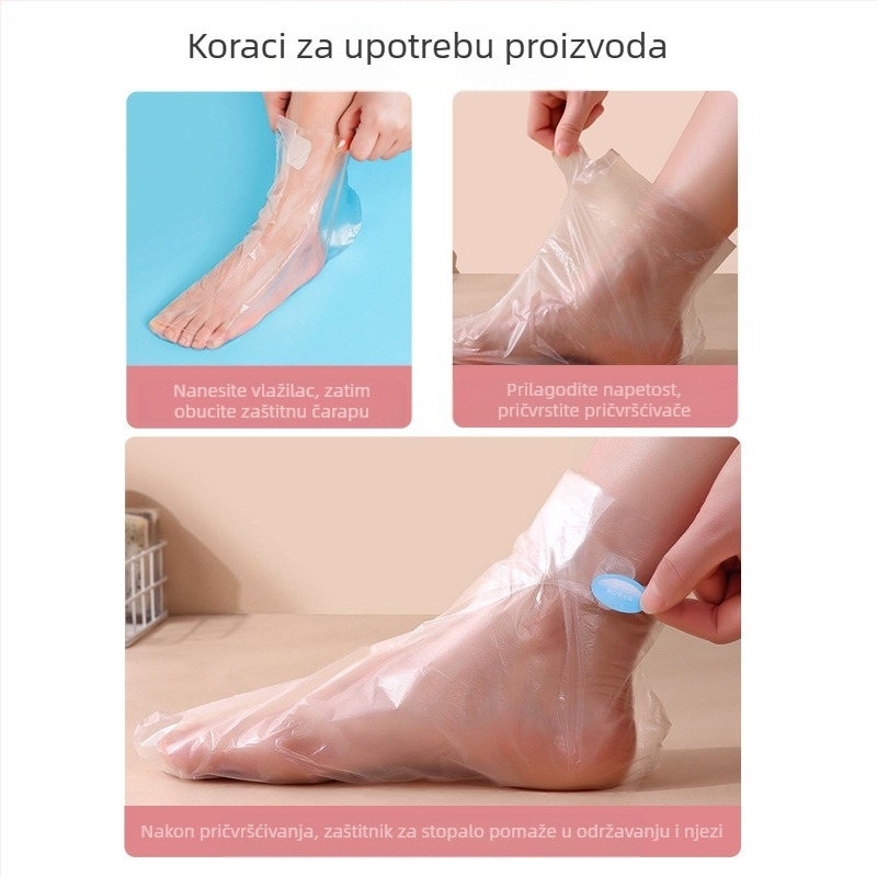 Jednokratne plastične navlake za stopala, protuklizne, debljina 0,08 mm, uz uzorak, 90 g, 100 komada u pakiranju