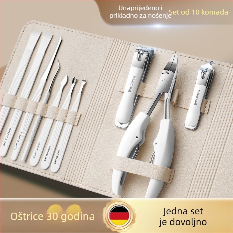 Set alata za njegu noktiju s kleštima za brazdu nokta, nehrđajući čelik i plastika, Henggrids