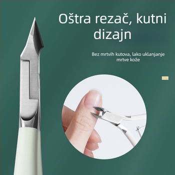 Set alata za njegu noktiju od nehrđajućeg čelika: škare za mrtvu kožu, nož za kožicu, alat za guranje nokta i turpija – prijenosni kućni set Tree on the cloud