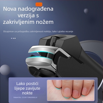 Klešta za nokte s anti‑raspršivanjem, prijenosne, od plastike i nehrđajućeg čelika, kućna uporaba