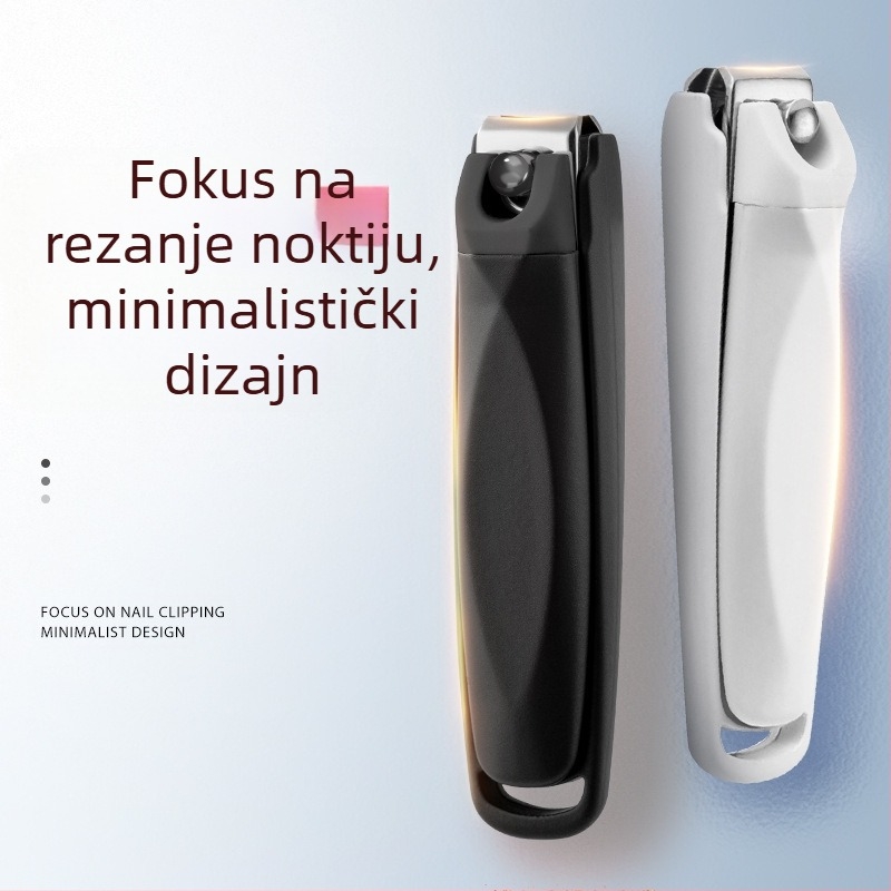 Klešta za nokte s anti‑raspršivanjem, prijenosne, od plastike i nehrđajućeg čelika, kućna uporaba