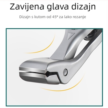 Prijenosni set za nokte od nehrđajućeg čelika s ravnim otvorom, pedikerske kliješta, veliki otvor, zaštita od prskanja