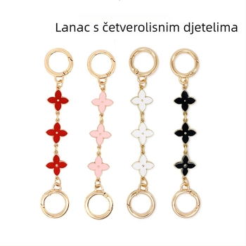 Kaišu torba dodatak s završnim premazom kapljicama ulja, motiv četiri lista, metal, Xinhe