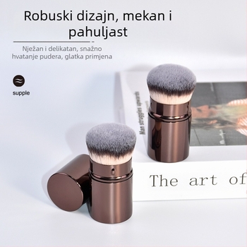 Phantom izvlačna četkica za puder – sintetičko vlakno, metalna drška, torbica, jednokratno pakiranje