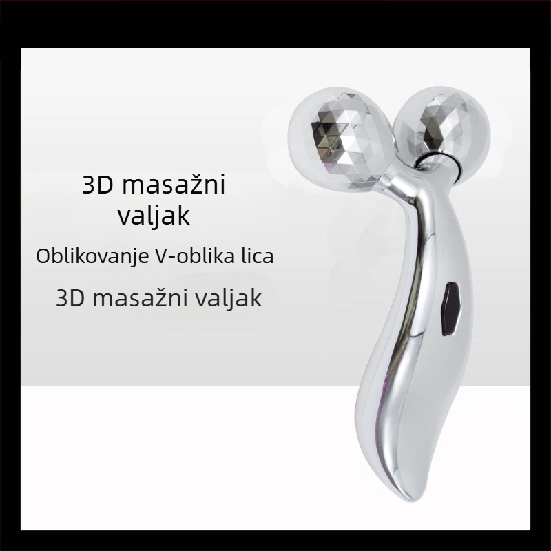 V-lice masažer s 3D valjkom i žičanim ručnim upravljanjem