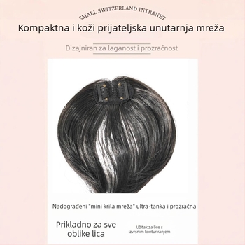 Perika za žene sa srednjim razdjelom, ručno pletena, termički otporno vlakno, fleksibilna, realističan izgled kose