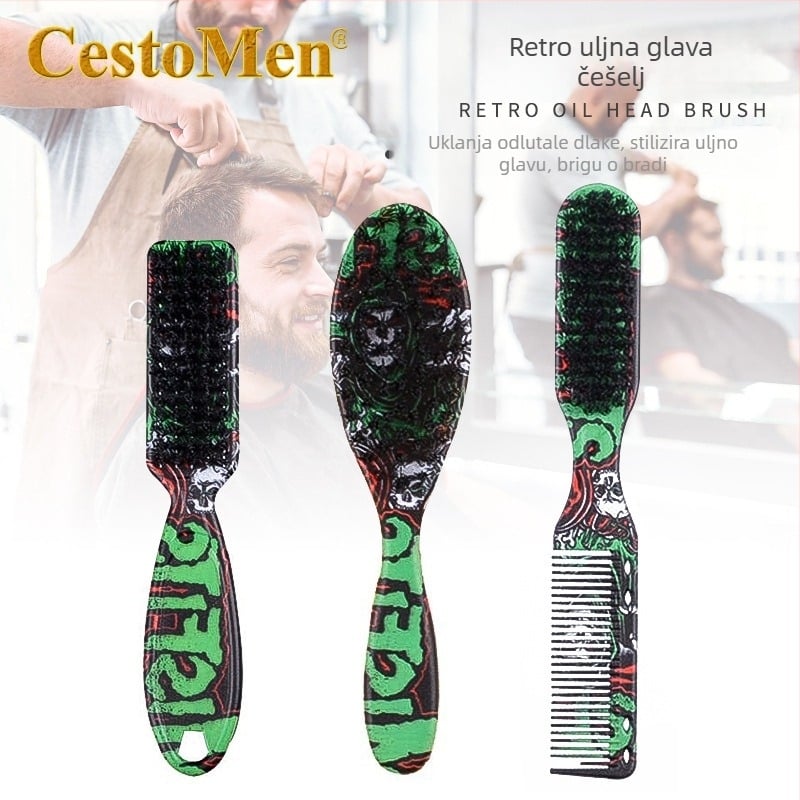 CestoMen češalj za bradu i kosu – ABS materijal, kompaktan dizajn, svakodnevna njega