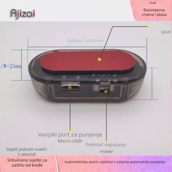 Ajizi LED bežično upozoravajuće svjetlo za auto, ABS kućište, model 172, univerzalna kompatibilnost