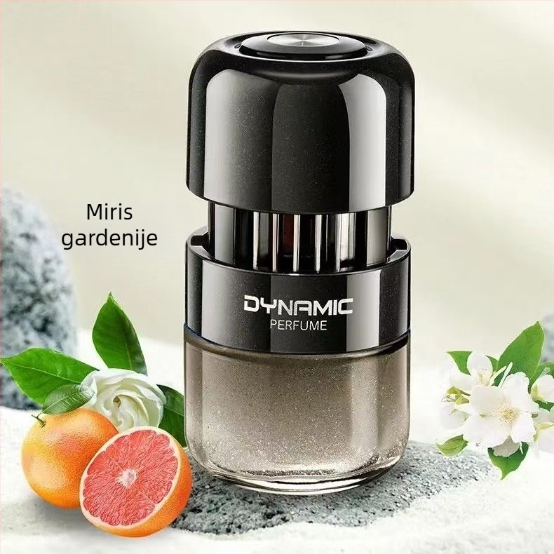 Auto difuzer za aromaterapiju sa staklenim držačem parfema, Gardenia miris, uklanjanje mirisa i formaldehida, ugradnja na sjedalo