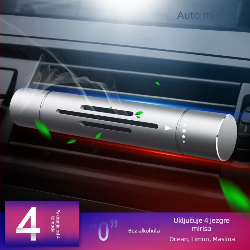 Auto parfem za kanal zraka – aluminijska legura, miješani mirisi, pričvršćivanje na kanal zraka, rok trajanja 1 godina