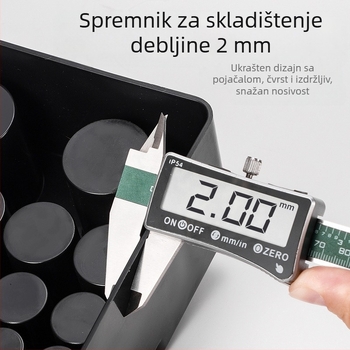 Rotirajuća CNC kutija za pohranu freza – ABS, sklopiva kutija dijelova, prijenosna, 1,5 mm debljina zida, -10°C do 60°C temperaturni raspon, kapacitet 85 rupa za freze i 100 rupa za bušilice