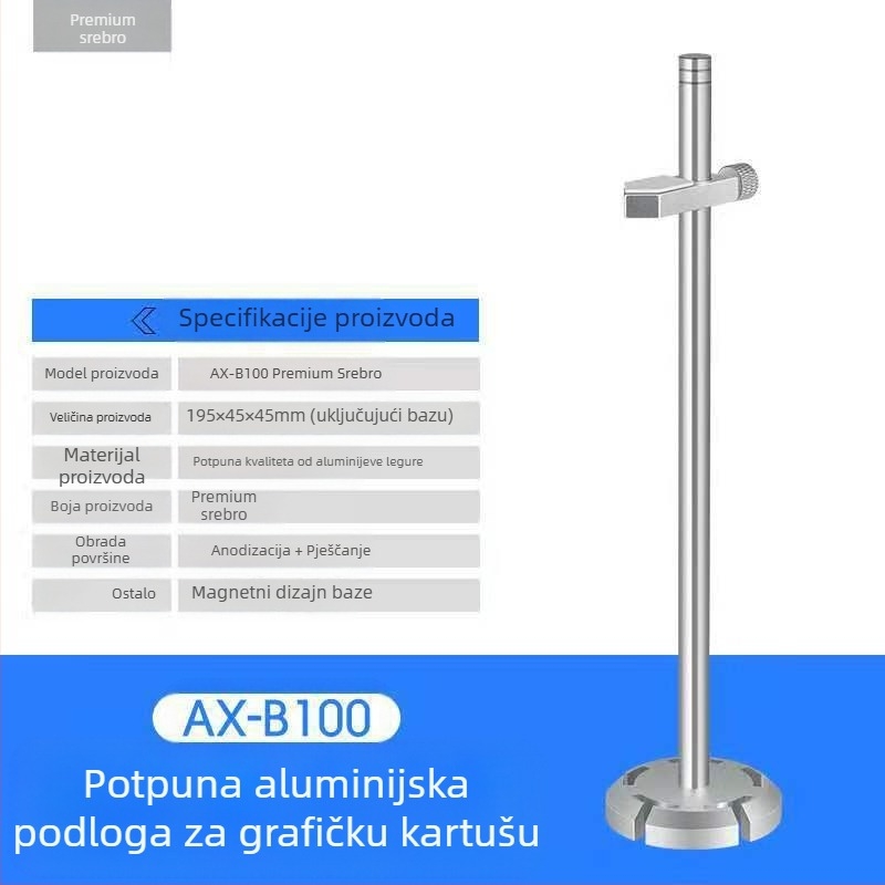 Stalak za grafičku karticu, aluminijska legura, model AX-B100, marka Pinxuan, univerzalna kompatibilnost