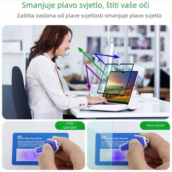 Odvojivi magnetski film protiv plave svjetlosti za MacBook Pro, mat završna površina protiv odsjaja, gumeni okvir na rubu 14,2, kompatibilan s 16-inčnim zaslonom.