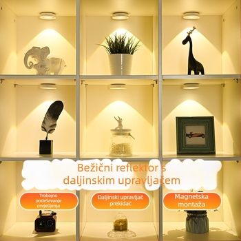 LED daljinski upravljano osvjetljenje, punjivo, magnetsko samoljepljivo svjetlo za vinske ormariće
