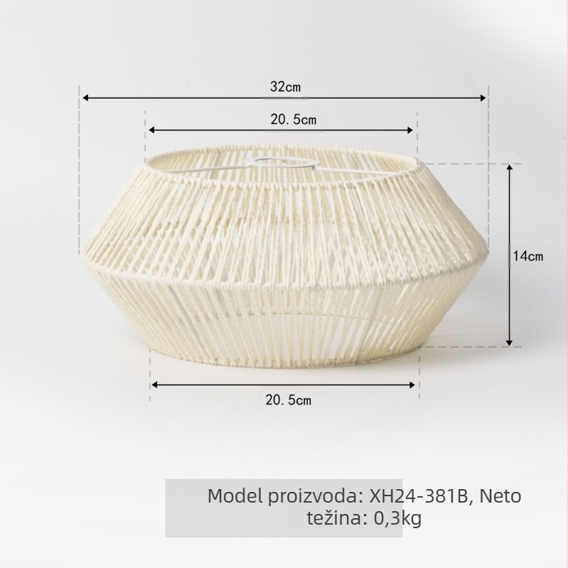Viseće sjenilo od papira, model XH24-381, materijal: papir, debljina 5 mm, pogodano za spavaću sobu, ulaz, restoran, bar, kafić i hotel.