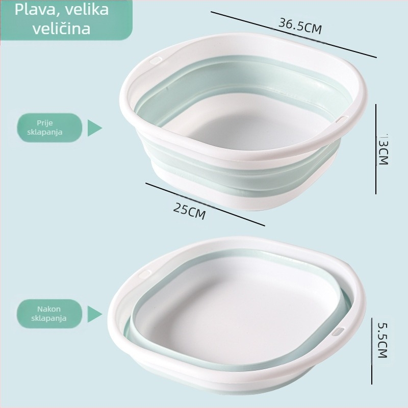 Sklopiva PP posuda za pranje, prijenosna, višestruka namjena, 520 g, 50 komada u pakiranju, lansirano u jeseni 2017