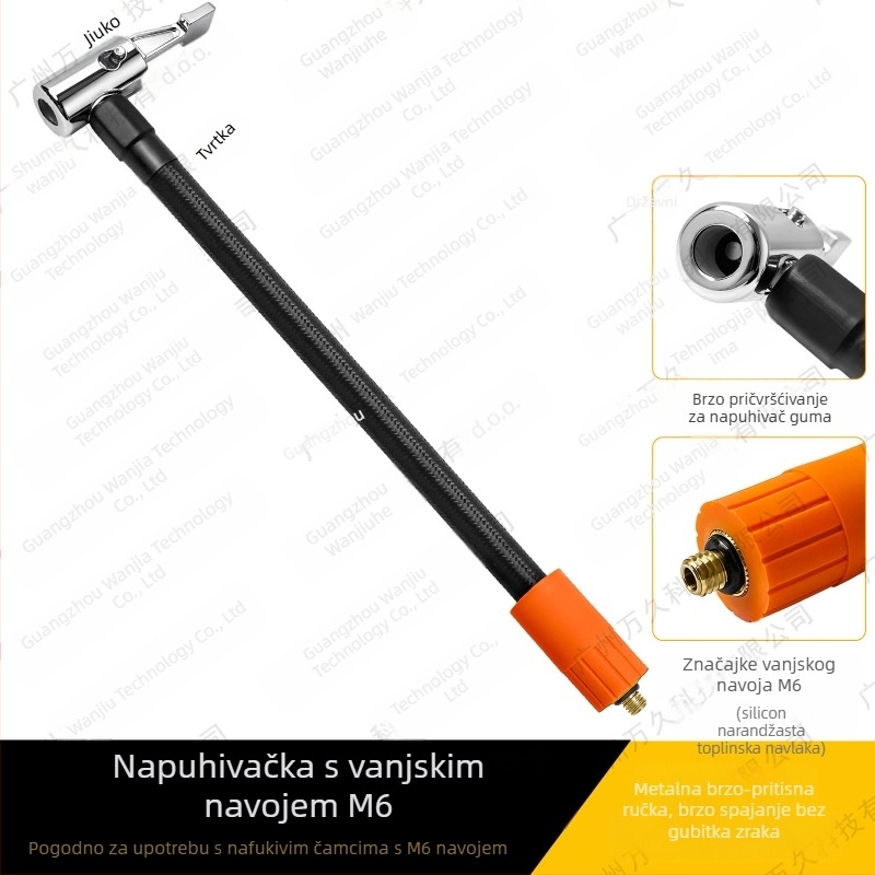 Automobilska pumpa za napuhivanje 180W, jednocilindrična, digitalni zaslon, rasvjeta, trajanje rada više od 20 minuta