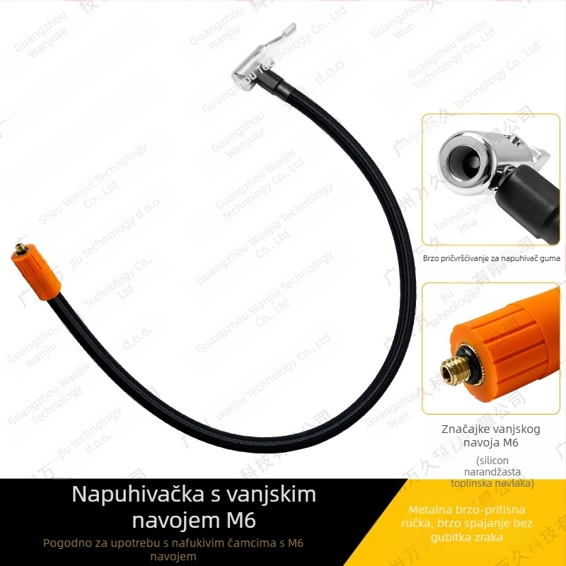 Automobilska pumpa za napuhivanje 180W, jednocilindrična, digitalni zaslon, rasvjeta, trajanje rada više od 20 minuta