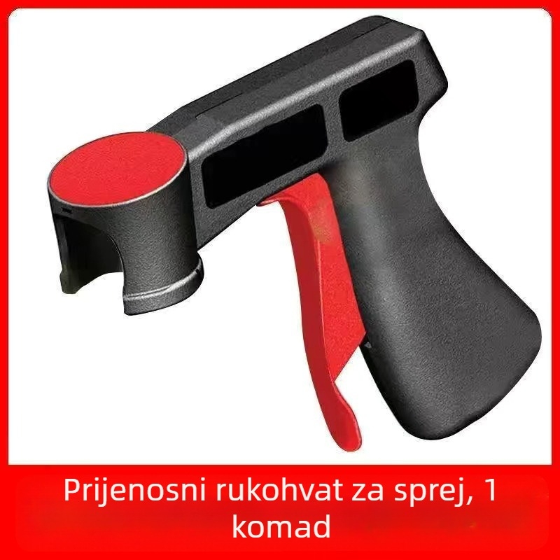Prijenosni alat za sprej boju s ručkom, spremnikom za sprej i mlaznicom — 5 ključnih specifikacija: maksimalni tlak, protok spreja, najbolja udaljenost spreja, širina spreja, ukupna težina