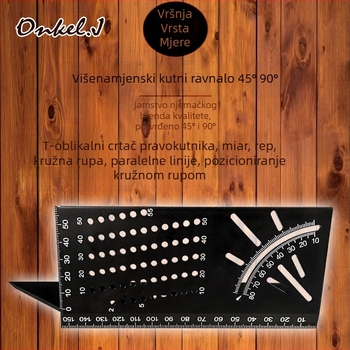 Višenamjenska kutna pravila od aluminijske legure (Brand: Onkel.J; Materijal: aluminijska legura; Vrsta mjernog alata: kutna pravila)