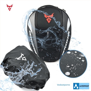 MOTOCENTRIC Knight Pack torba za kacigu motocikla – velika kapaciteta, Oxford tkanina, prilagodljiva obrada