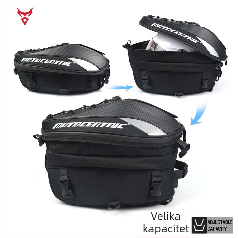MOTOCENTRIC Knight Pack torba za kacigu motocikla – velika kapaciteta, Oxford tkanina, prilagodljiva obrada